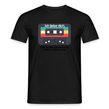 Du bist der Soundtrack meines Lebens - I love you - Männer T-Shirt - Schwarz - Vorne - AI Model Male 178 light (178cm)