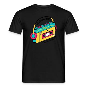 Du bist der Soundtrack meines Lebens - Meine Liebe - Männer T-Shirt - Schwarz - Vorne - AI Model Male 178 light (178cm)