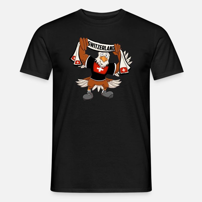 Schweizer Adler - Männer T-Shirt - Schwarz