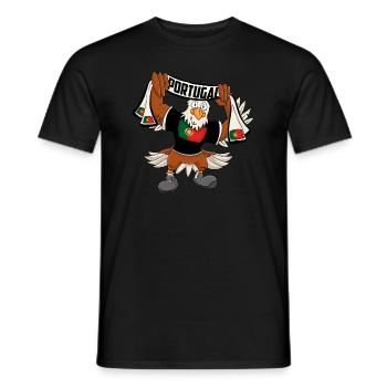 Portugiese Adler - Männer T-Shirt - Schwarz - Vorne - AI Model Male 178 light (178cm)
