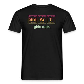 SMART GIRLS ROCK - Système Perdiode Elements - T-shirt homme - noir - Devant - AI Model Male 178 light (178cm)