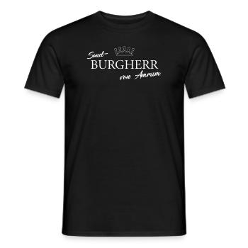 Sand-Burgherr von Amrum - Männer T-Shirt - Schwarz - Vorne - AI Model Male 178 light (178cm)