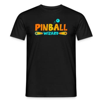Flipper spielen Flipperautomat Pinball Wizard - Männer T-Shirt - Schwarz - Vorne - AI Model Male 178 light (178cm)