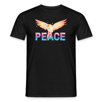 Paix - T-shirt homme - noir - Devant - AI Model Male 178 light (178cm)