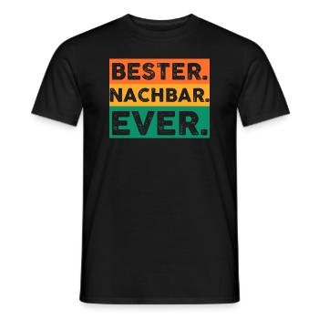 Einzug Umzug Nachbarn Nachbar - Männer T-Shirt - Schwarz - Vorne - AI Model Male 178 light (178cm)