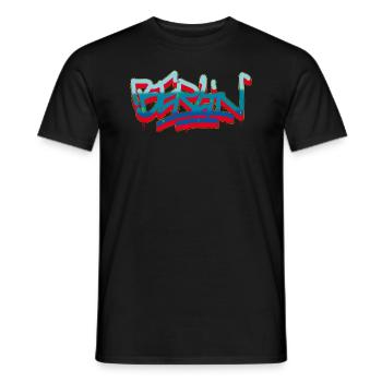Berlin Graffiti Shirt Style streetart urban cult - Männer T-Shirt - Schwarz - Vorne - AI Model Male 178 light (178cm)