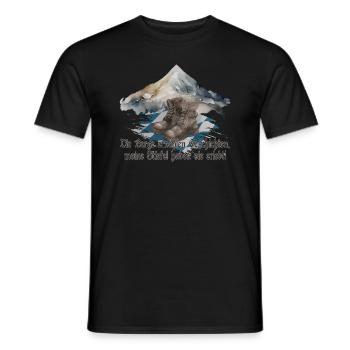 Berge Alpen Wandern Bergsteigen Lustige Sprüche - Männer T-Shirt - Schwarz - Vorne - AI Model Male 178 light (178cm)