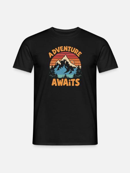Adventure Awaits - Men's T-Shirt - black