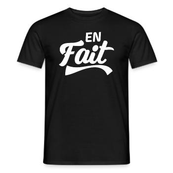 En fait - T-shirt homme - noir - Devant - AI Model Male 178 light (178cm)