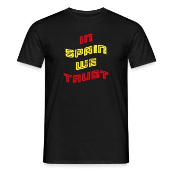 In Spain we trust - Männer T-Shirt - Schwarz - Vorne - AI Model Male 178 light (178cm)