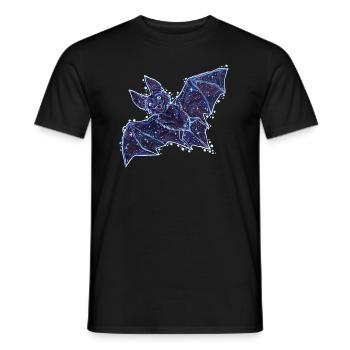 Mystische Fledermaus aus Sternen Sternzeichen - Männer T-Shirt - Schwarz - Vorne - AI Model Male 178 light (178cm)