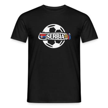 Serbia Football - Men's T-Shirt - black - Front - AI Model Male 178 light (178cm)
