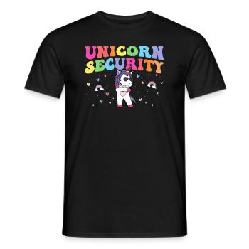 Costume de sécurité de licorne pour protéger maman sœur - T-shirt homme - noir - Devant - AI Model Male 178 light (178cm)