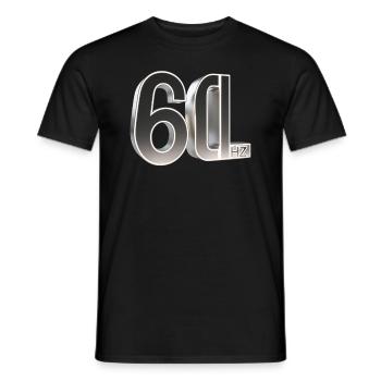 60 Hz – Classic - Männer T-Shirt - Schwarz - Vorne - AI Model Male 178 light (178cm)