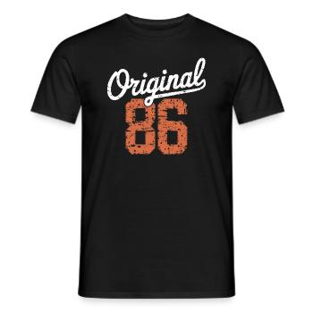 Original 86 - 39 Years Birthday - Men's T-Shirt - black - Front - AI Model Male 178 light (178cm)