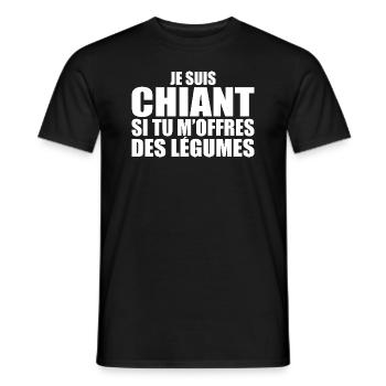 Homme qui adore : Légumes. Design Drôle Humour - T-shirt homme - noir - Devant - AI Model Male 178 light (178cm)