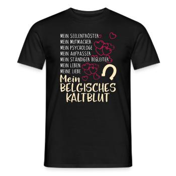 BELGISCHES-KALTBLUT- mein - Männer T-Shirt - Schwarz - Vorne - AI Model Male 178 light (178cm)