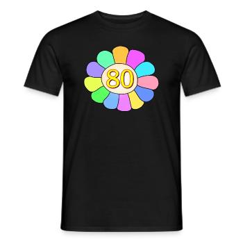Birthday 80th birthday - Men's T-Shirt - black - Front - AI Model Male 178 light (178cm)
