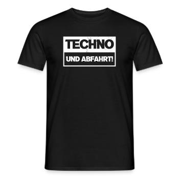 Techno Abfahrt Rave Club Deep House Trance Acid - Männer T-Shirt - Schwarz - Vorne - AI Model Male 178 light (178cm)