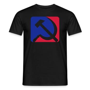 Communisme bleu rouge - T-shirt homme - noir - Devant - AI Model Male 178 light (178cm)