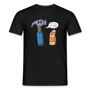 Show that you are a real handyman craftsman - Men's T-Shirt - black - Front - AI Model Male 178 light (178cm)