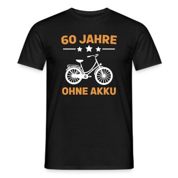 60. Geburtstag Biker Mountainbike 60. Jahre - Männer T-Shirt - Schwarz - Vorne - AI Model Male 178 light (178cm)
