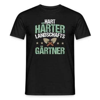 Hart Härter Landschaftsgärtner Herren Gartenbau - Männer T-Shirt - Schwarz - Vorne - AI Model Male 178 light (178cm)