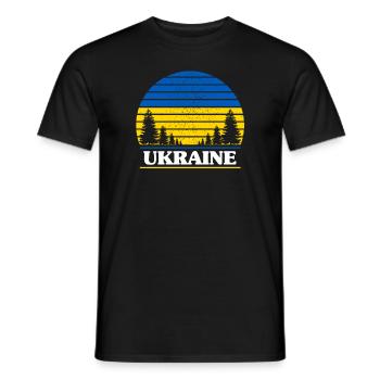Ukraine - Men's T-Shirt - black - Front - AI Model Male 178 light (178cm)