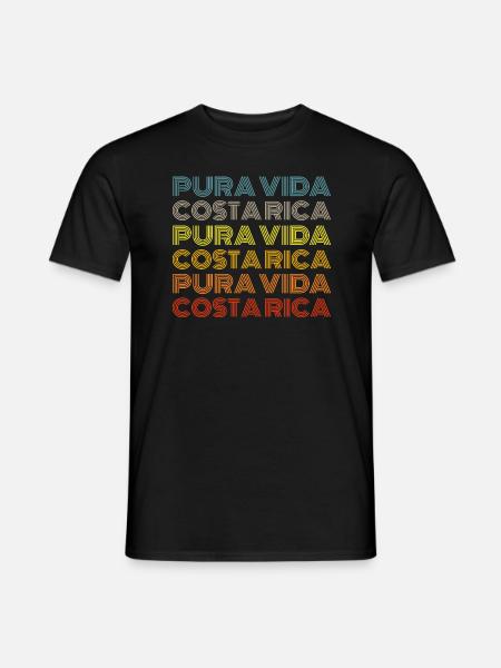 Pura Vida Costa Rica - Männer T-Shirt - Schwarz