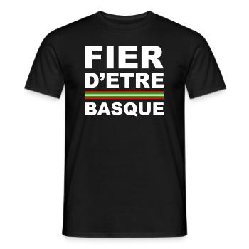 Fier d'être BASQUE - - T-shirt homme - noir - Devant - AI Model Male 178 light (178cm)