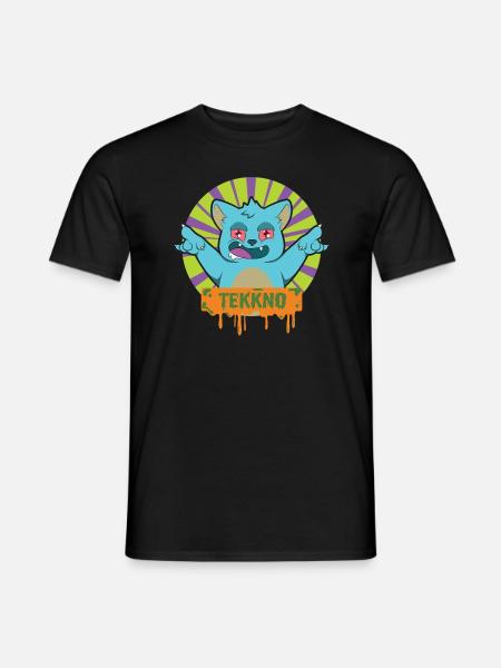 TEKKNO HARDTEKK HARD TEKK TEKKE Cat - Men's T-Shirt - black