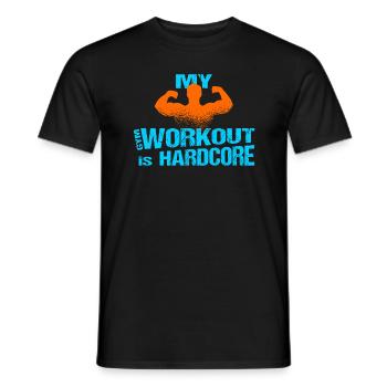 Gym Workout Man Training - Men's T-Shirt - black - Front - AI Model Male 178 light (178cm)