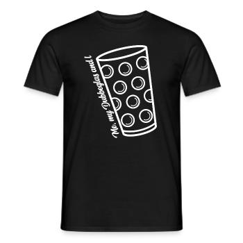 me my dubbeglas and i Geschenk PfalzEr Wein - Men's T-Shirt - black - Front - AI Model Male 178 light (178cm)