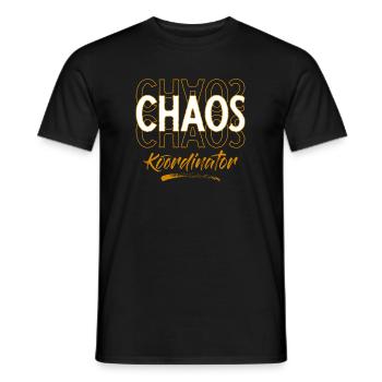 Chaos Koordinator - Männer T-Shirt - Schwarz - Vorne - AI Model Male 178 light (178cm)
