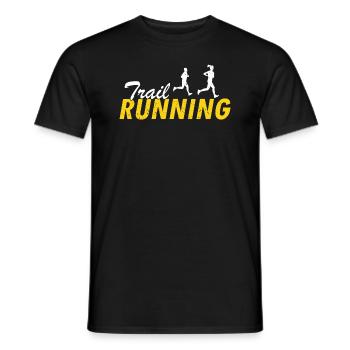 Trail Running Cool Vintage Runner T-Shirt Present - Männer T-Shirt - Schwarz - Vorne - AI Model Male 178 light (178cm)