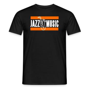JAZZ Music Awesome Jazz Music Lover Designs - Men's T-Shirt - black - Front - AI Model Male 178 light (178cm)