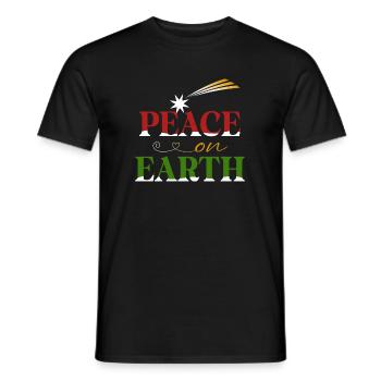 Paix sur Terre - T-shirt homme - noir - Devant - AI Model Male 178 light (178cm)