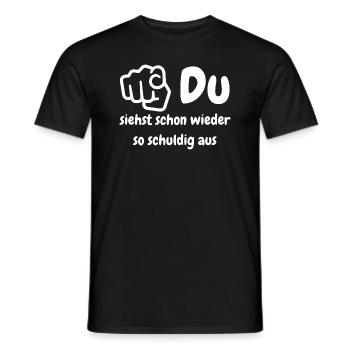 Schuld - Männer T-Shirt - Schwarz - Vorne - AI Model Male 178 light (178cm)