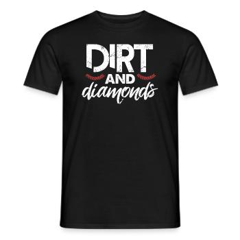 Dirt And Diamonds Funny Baseball Girl Softball - Männer T-Shirt - Schwarz - Vorne - AI Model Male 178 light (178cm)