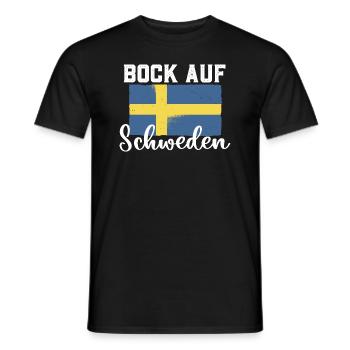 Bock auf Schweden Flagge Urlaub Geschenk - Männer T-Shirt - Schwarz - Vorne - AI Model Male 178 light (178cm)