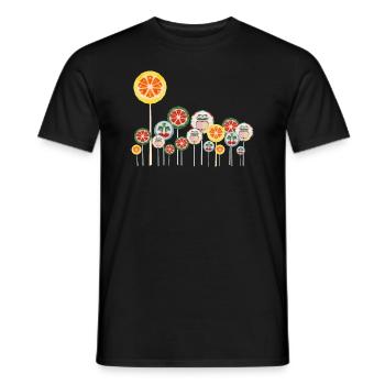 Lolliflower flower meadow - Men's T-Shirt - black - Front - AI Model Male 178 light (178cm)