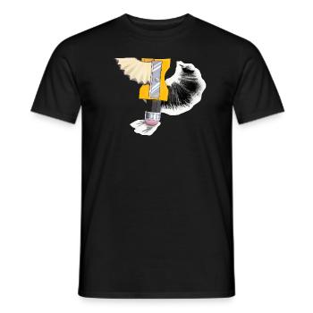 Sharp Beak and Smudgy Feet - Men's T-Shirt - black - Front - AI Model Male 178 light (178cm)