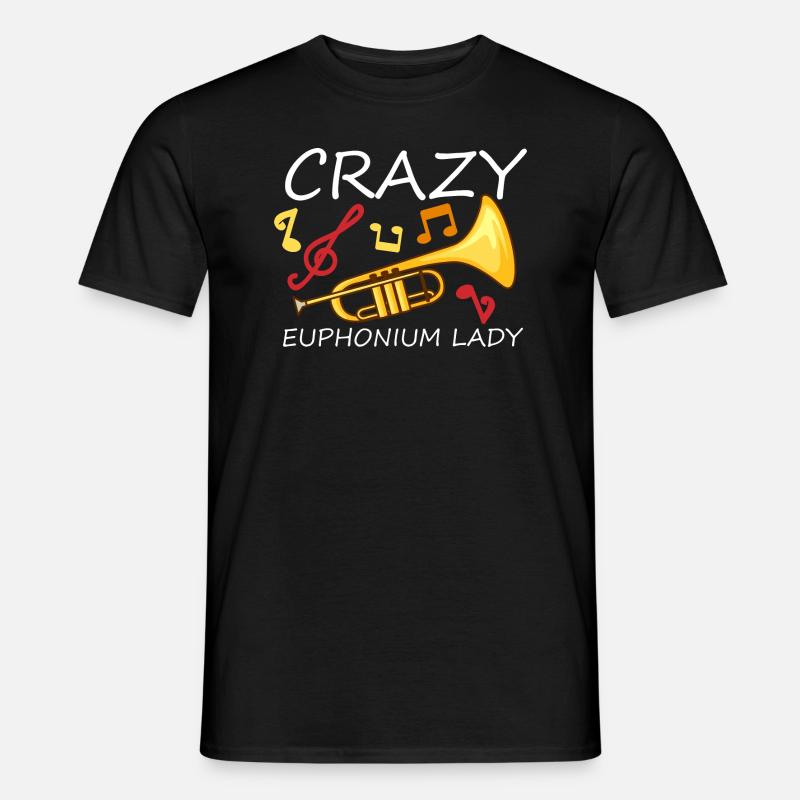 Crazy Euphonium Lady - Männer T-Shirt - Schwarz