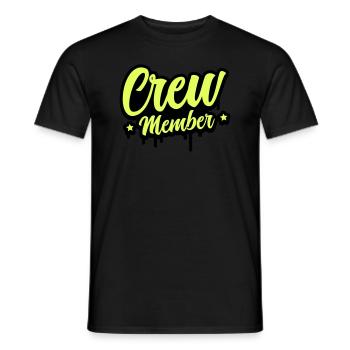 Membre d’équipage 01 - T-shirt homme - noir - Devant - AI Model Male 178 light (178cm)