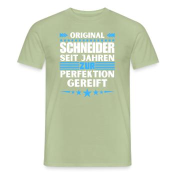 Tailors matured to perfection - Men's T-Shirt - sage - Front - AI Model Male 178 light (178cm)