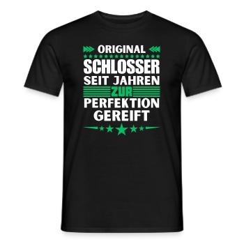 Zur Perfektion gereifter Schlosser - Männer T-Shirt - Schwarz - Vorne - AI Model Male 178 light (178cm)