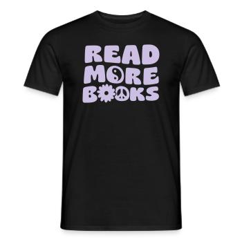 Read More Books - Men's T-Shirt - black - Front - AI Model Male 178 light (178cm)