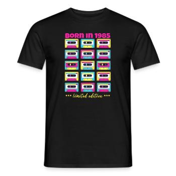 Le meilleur de 1985 classique cassette cadeau original - T-shirt homme - noir - Devant - AI Model Male 178 light (178cm)