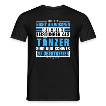 Des performances inégalées en tant que danseuse - T-shirt homme - noir - Devant - AI Model Male 178 light (178cm)