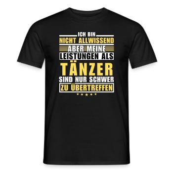 Des performances inégalées en tant que danseuse - T-shirt homme - noir - Devant - AI Model Male 178 light (178cm)